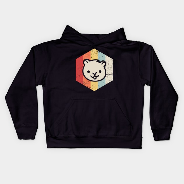 Retro 70s Gerbil Kids Hoodie by MeatMan